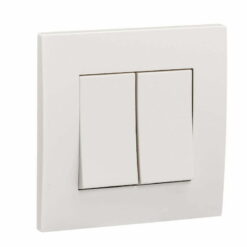 Bộ công tắc Vivace đôi 2 chiều 16AX  màu trắng Schneider KB32_WE_G19