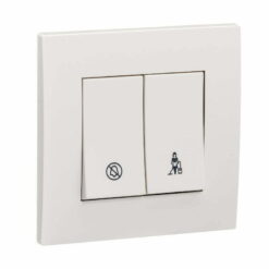 Bộ công tắc Vivace "Không làm phiền", "Xin dọn phòng" màu trắng Schneider KB32SDC_WE_G19