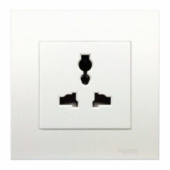 Bộ ổ cắm Vivace đơn đa năng 13A màu trắng Schneider KB413S