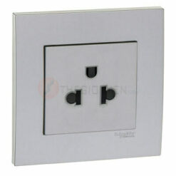 Bộ ổ cắm Vivace đơn 3 chấu 16A màu xám bạc Schneider KB426UEST_AS_G19