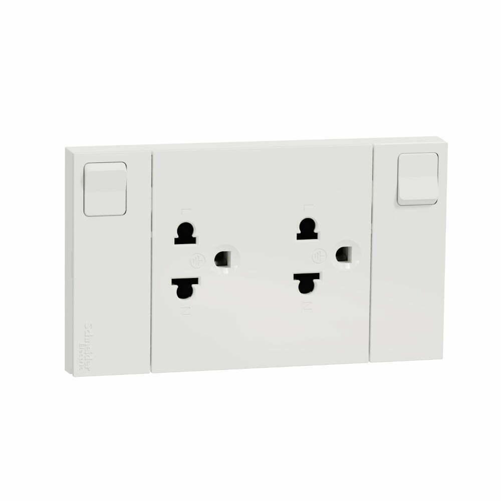 2sch-m3t_sis_we-1 Bộ ổ cắm đôi AvatarOn A 3 chấu 16A có công tắc cắm nhanh Schneider M3T_SIS_WE
