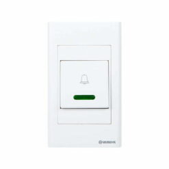 Nút chuông S18 bản rộng có đèn báo xanh loại dọc 3A Vanlock S18BNG/V