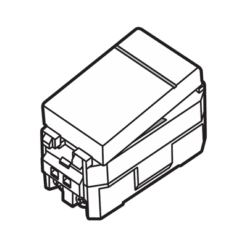 Công tắc 2 cực mini có vạch bạc 16A Vanlock S18CCMD/SA