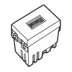 Ổ USB loại đơn 5V-2.1A Vanlock S18CCUSB