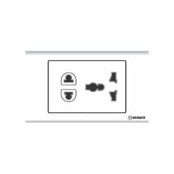 Bộ ổ cắm S18 2 chấu và ổ cắm S18 đa năng đa năng có màn che 16A Vanlock S18U/UAM