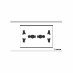 Bộ 2 ổ cắm S18 đa năng có màn che 16A Vanlock S18UAM2