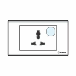 Bộ ổ cắm S18 đa năng có màn che 16A với 1 lổ Vanlock S18UAMX