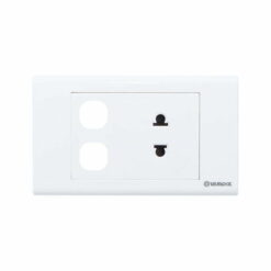 Bộ ổ cắm S18 đơn 2 chấu 16A với 2 lổ Vanlock S18UXX