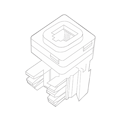 2sin-s30rj40 Ổ cắm điện thoại 4 dây Vanlock S30RJ40