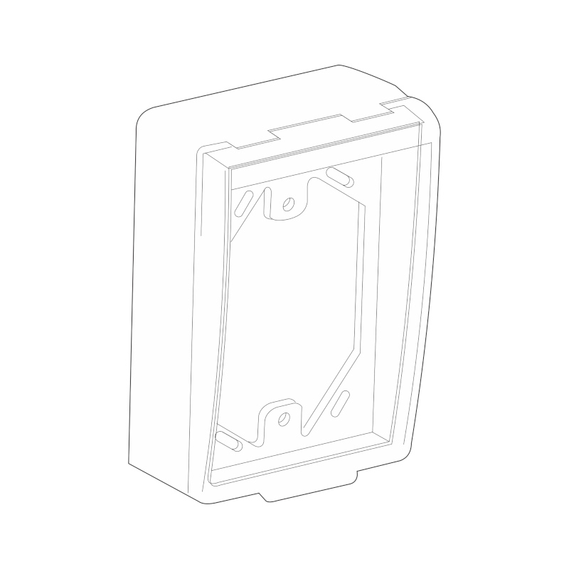 2sin-s323dv Hộp đậy che nước dùng cho mặt ổ cắm chữ nhật Vanlock S323DV