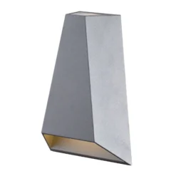 Đèn LED gắn tường ngoài trời màu xám bạc 9W sáng vàng Nanoco NBL2553S