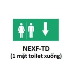 Hình chỉ hướng 1 mặt toilet xuống Nanoco NEXF-TD