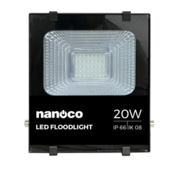 Đèn LED pha High IP66 20W sáng vàng 3000K Nanoco NLFH0203