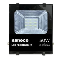 Đèn LED pha High IP66 30W sáng vàng 3000K Nanoco NLFH0303