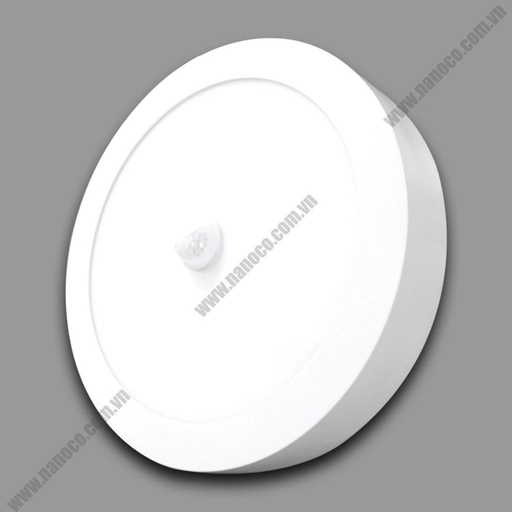 3nan-npl126rs Đèn LED panel tròn cảm biến gắn nổi 12W sáng trắng Nanoco NPL126RS