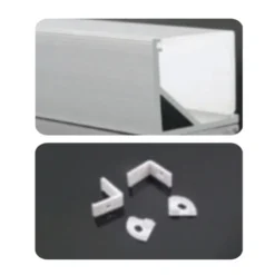 Nẹp nhôm lắp góc 2000x15.7x15.7mm dùng cho LED dây rộng 10mm Nanoco NST-AB1515