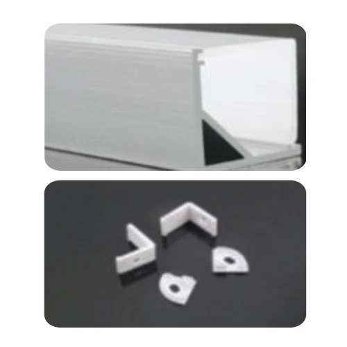 3nan-nst-ab1515 Nẹp nhôm lắp góc 2000x15.7x15.7mm dùng cho LED dây rộng 10mm Nanoco NST-AB1515