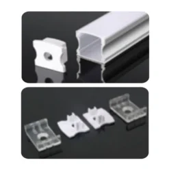 Nẹp nhôm lắp nổi 2000x17x14.3mm dùng cho LED dây rộng 12mm Nanoco NST-AB1714