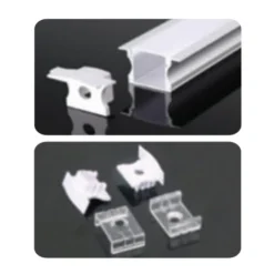 Nẹp nhôm lắp âm 2000x24.5x14.2mm dùng cho LED dây rộng 12mm Nanoco NST-AB2414