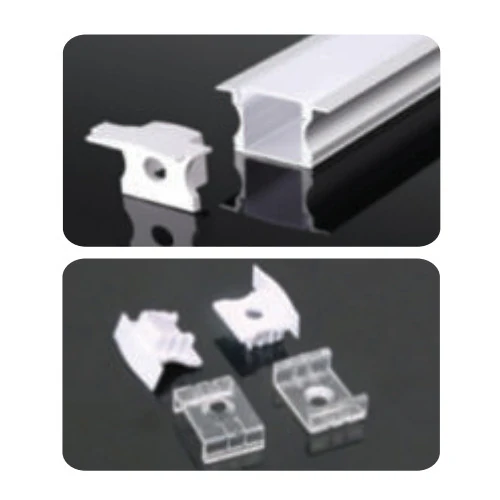 3nan-nst-ab2414 Nẹp nhôm lắp âm 2000x24.5x14.2mm dùng cho LED dây rộng 12mm Nanoco NST-AB2414