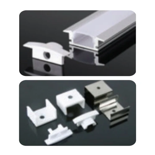 3nan-nst-ab2507 Nẹp nhôm lắp âm 2000x25x7mm dùng cho LED dây rộng 12mm Nanoco NST-AB2507