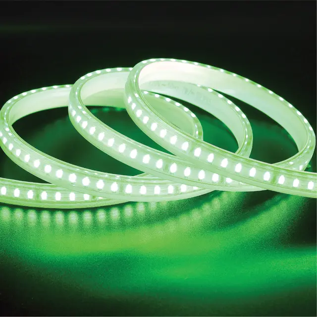 3nan-nst1207g Đèn LED dây ngoài trời 1 dãy, 120 LED/m, 7W/m, 230Vac, sáng xanh lục (cuộn 50m) Nanoco NST1207G