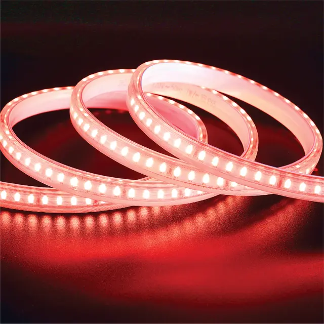 3nan-nst1207r Đèn LED dây ngoài trời 1 dãy, 120 LED/m, 7W/m, 230Vac, sáng đỏ (cuộn 50m) Nanoco NST1207R