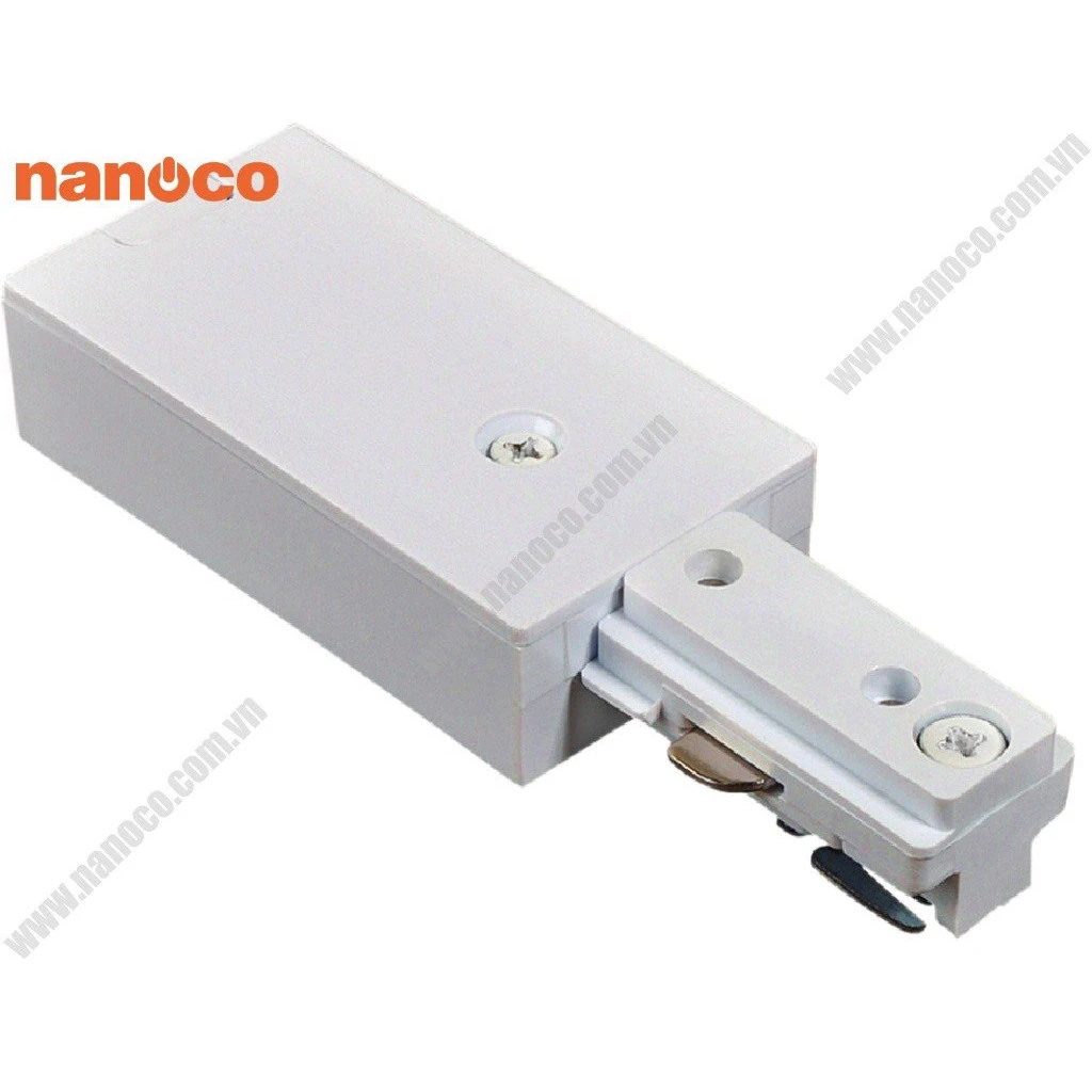 3nan-ntr-cw Đầu nối dây nguồn cho thanh ray loại H màu trắng Nanoco NTR-CW