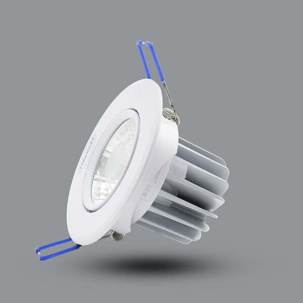 3par-prdff90l5-3 Đèn LED Downlight âm trần dimmable 5W sáng vàng Paragon PRDFF90L5/D/30