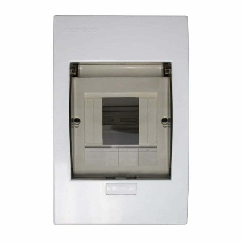 4nan-ndp104p Tủ điện âm tường 2-4 đường, mặt và đế nhựa Nanoco NDP104P