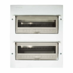 Tủ điện âm tường 20-28 đường, mặt và đế kim loại Nanoco NDP128