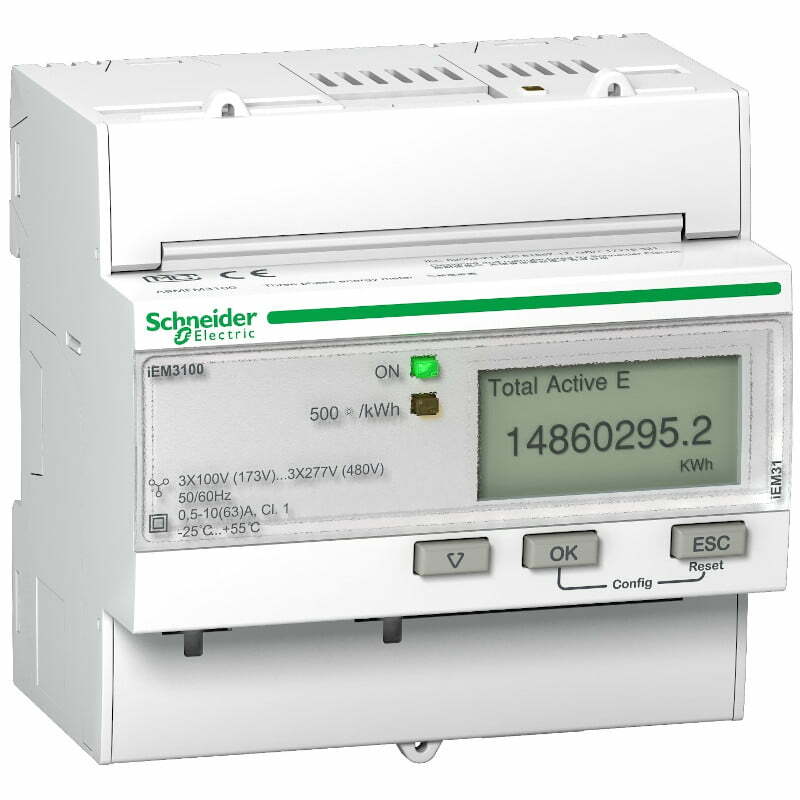 4sch-a9mem3100 Đồng hồ đo kWh, tích hợp sẵn biến dòng 63A Schneider A9MEM3100