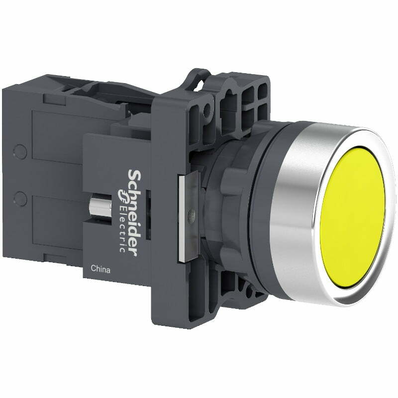 4sch-xa2eh051 Nút nhấn giữ Ø22 1NO, màu vàng Schneider XA2EH051