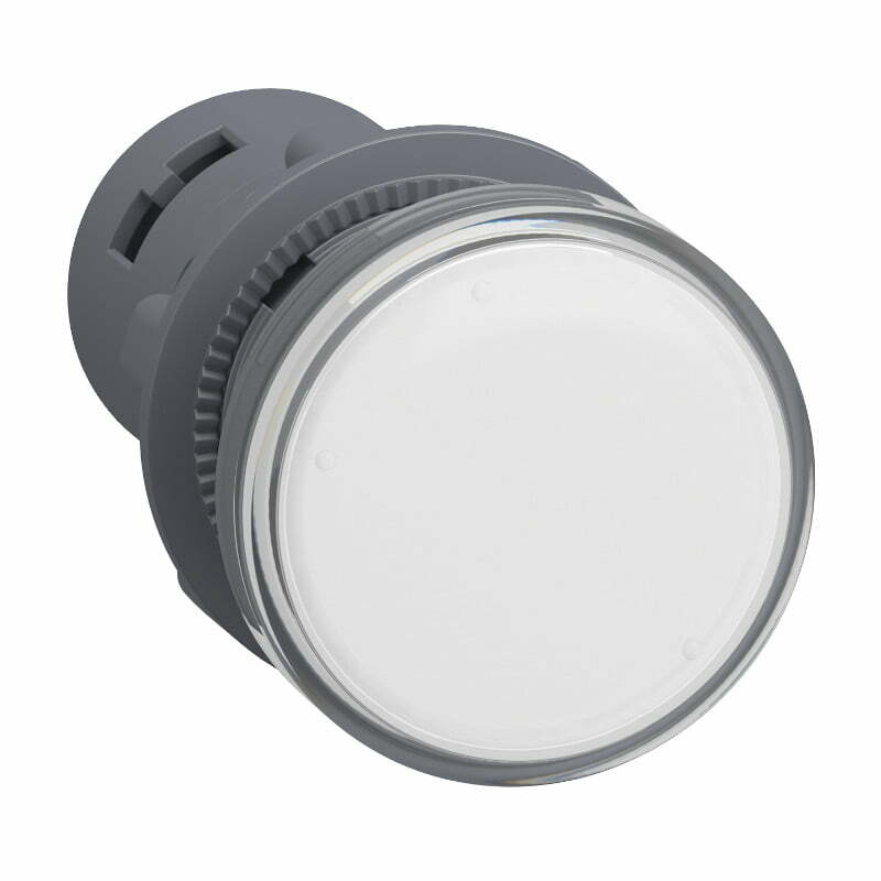 4sch-xa2evb1lc-3 Đèn báo Ø22 LED 220Vac, màu trắng Schneider XA2EVM1LC