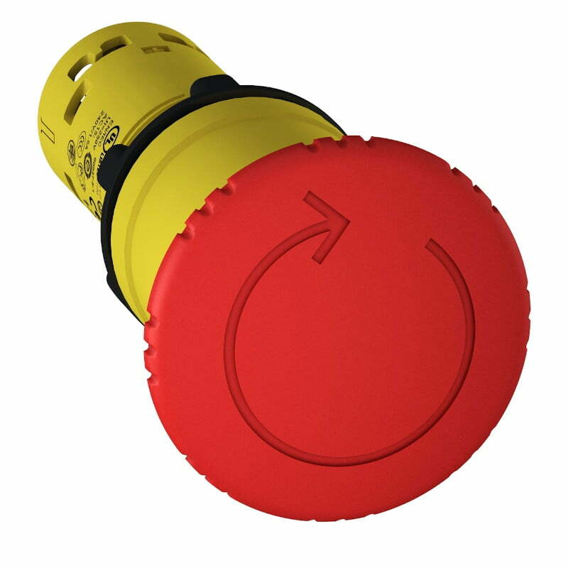 4sch-xb7ns8442 Nút dừng khẩn cấp Ø22 xoay để mở, 1NO+1NC, đầu nấm Ø40 màu đỏ Schneider XB7NS8445