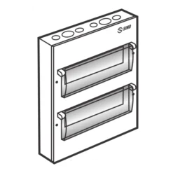 Tủ điện vỏ kim loại chứa 26 module lắp nổi Sino EM26PS