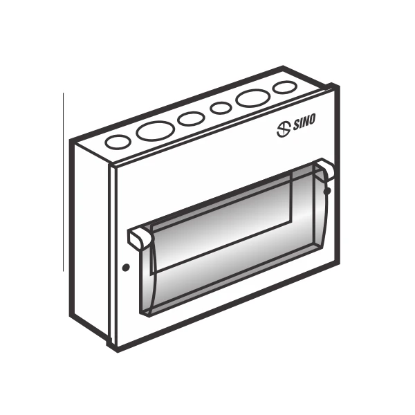 4sin-em9pl-2 Tủ điện vỏ kim loại chứa 9 module lắp âm Sino EM9PL