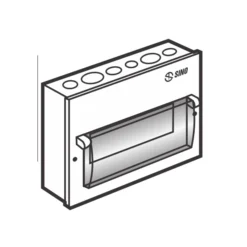 Tủ điện vỏ kim loại chứa 13 module lắp âm Sino EM13PL