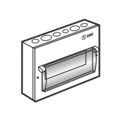 Tủ điện vỏ kim loại chứa 13 module lắp nổi Sino EM13PS