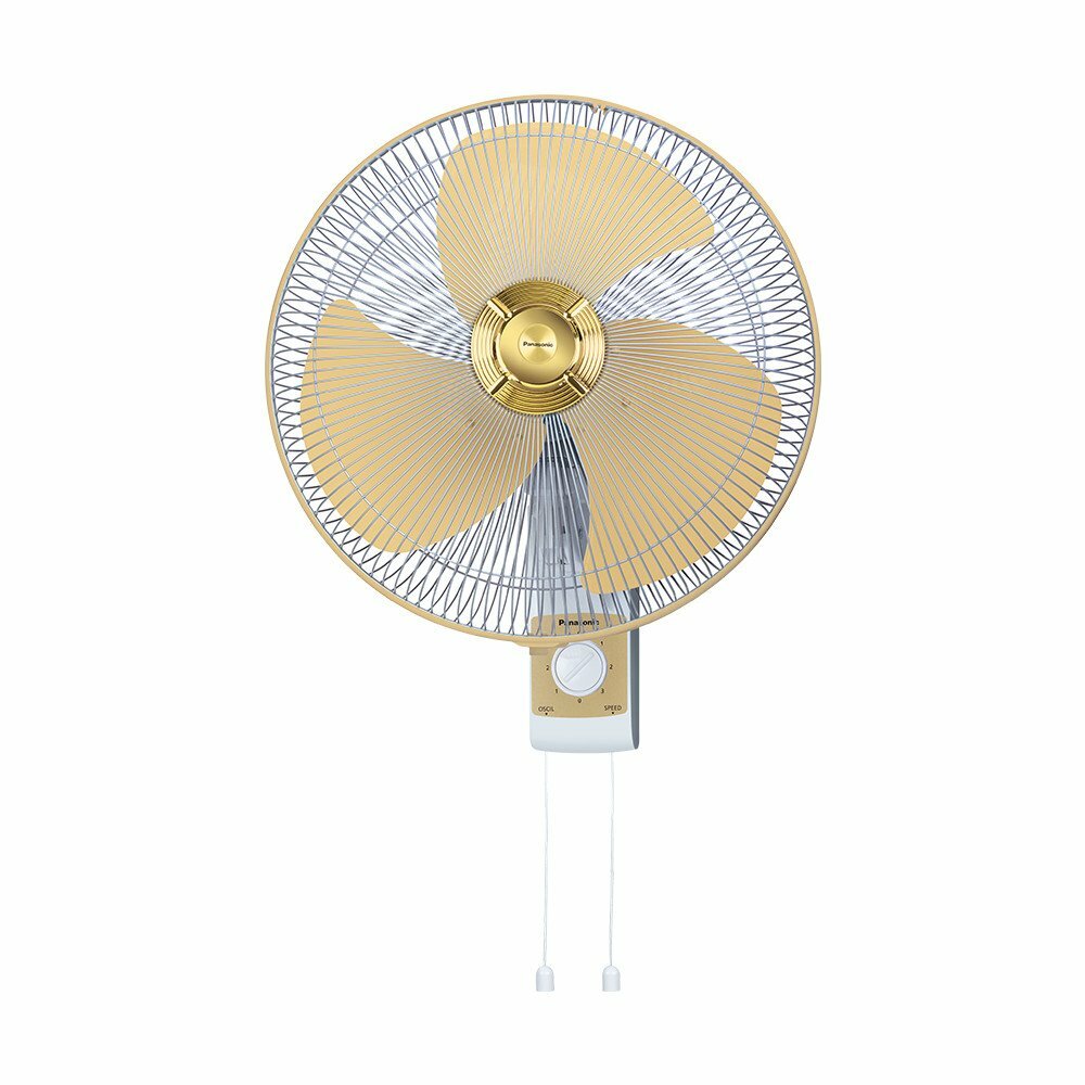 5pan-f-409ugo Quạt treo tường dây giật màu vàng kim Panasonic F-409UGO