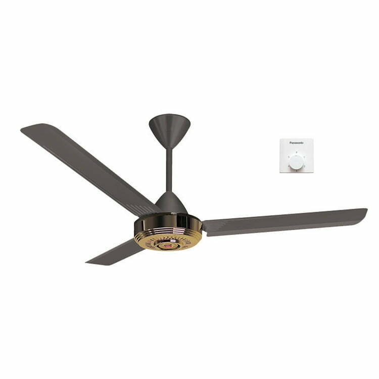 5pan-f-56ncl Quạt trần 3 cánh hộp số nổi, màu đồng cổ điển Panasonic F-56NCL