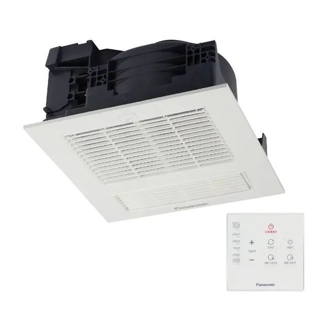 5pan-fv-30by1 Quạt hút sưởi âm trần có ống gió, remote 1400/20W Panasonic FV-30BY1