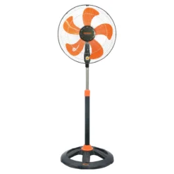 Quạt đứng thân sắt lồng mạ crom màu Đen Cam Senko DTS1609-Den-Cam