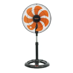 Quạt lỡ thân sắt màu Đen Cam Senko LTS1636-Den-Cam