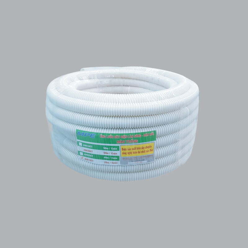 6mpe-a9032-ct Ống luồn đàn hồi Ø32 màu trắng, cuộn 25m MPE A9032CT