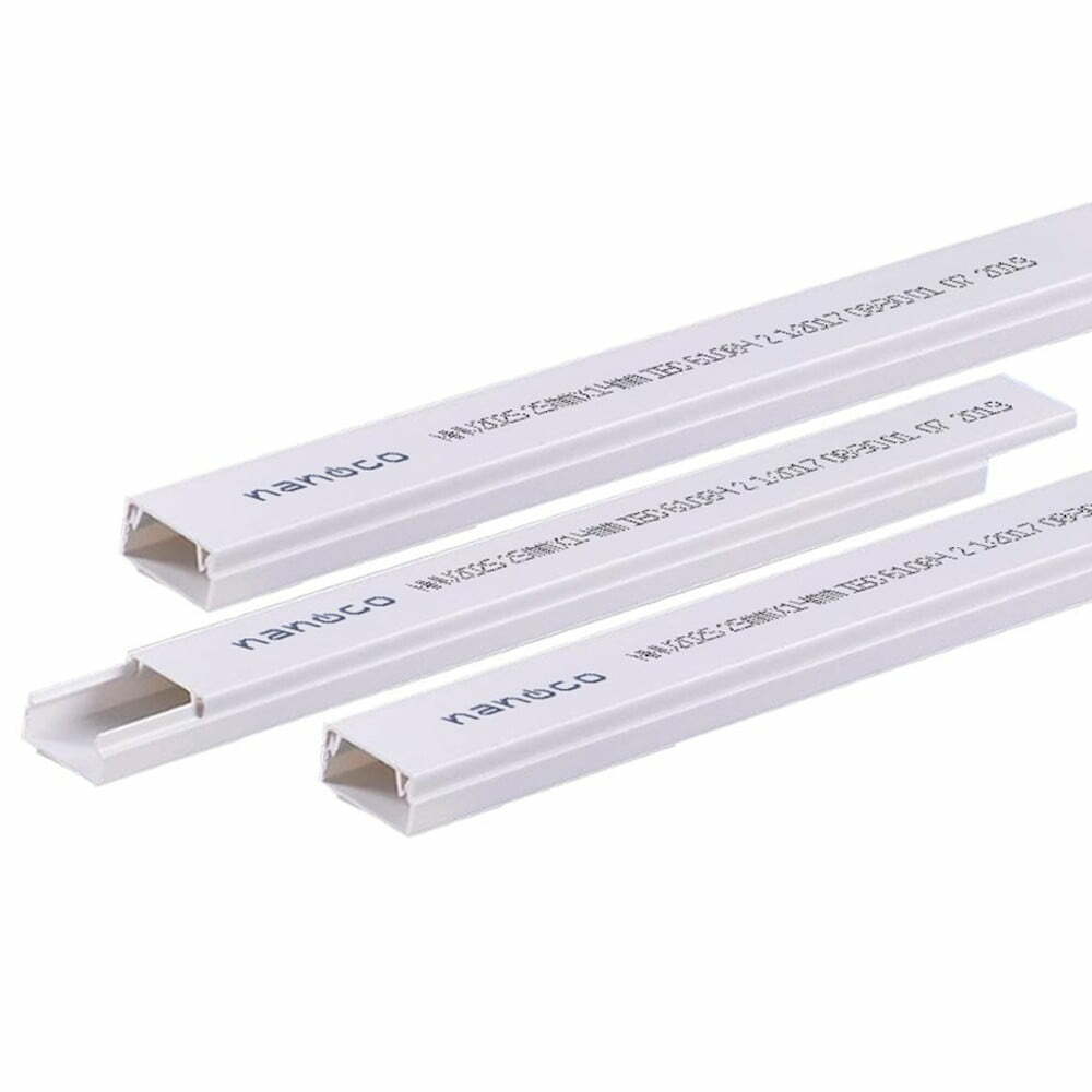 6nan-nnv1715-13 Nẹp vuông luồn dây điện 40x18mm - 2m Nanoco NNV2040