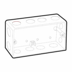 Đế âm nhựa tự chống cháy dùng cho ổ cạo râu và ổ đôi 3 chấu kiểu Anh Sino ET257