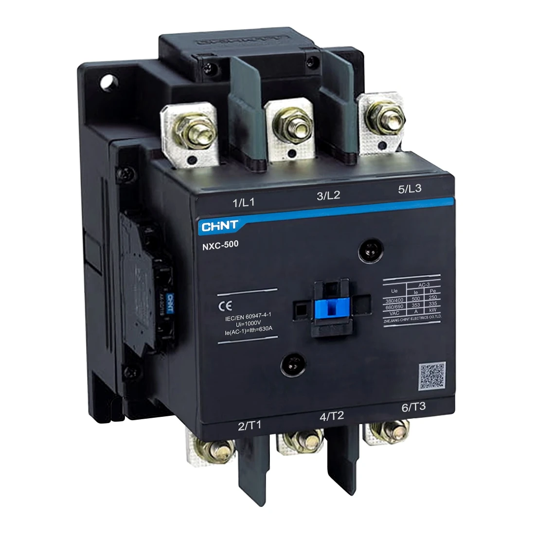 Khởi động từ NXC-500 3P 500A 2NO+2NC 220-240VAC/DC Chint