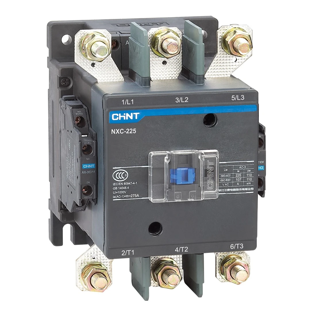 925262 Khởi động từ NXC-225 3P 225A 2NO+2NC 220Vac 50/60Hz Chint