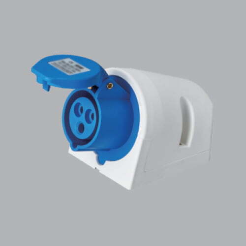 9mpe-mpn-113-1 Ổ cắm gắn nổi 16A 2P+E(6h) IP44 MPE MPN-113